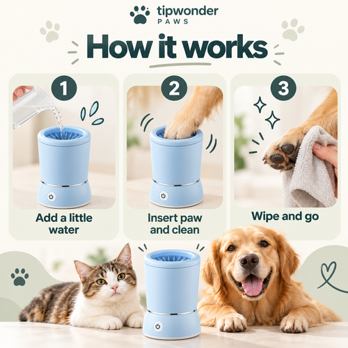 Automatic Pet Paw Cleaner for Dogs and Cats