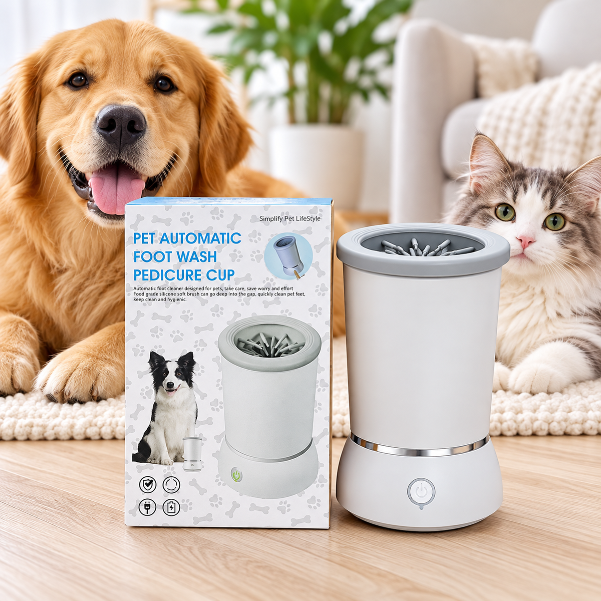 Automatic Pet Paw Cleaner for Dogs and Cats